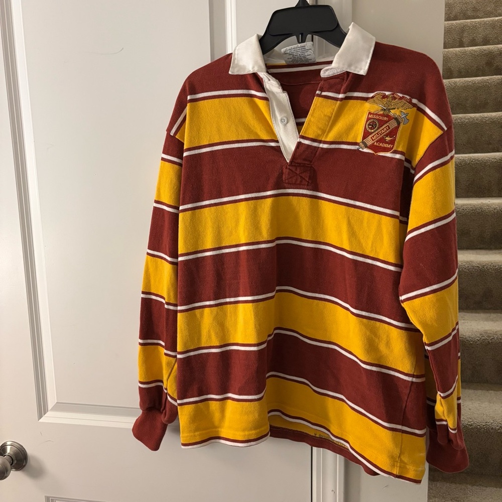 Vintage Authentic Missouri Military Academy Rugby Polo